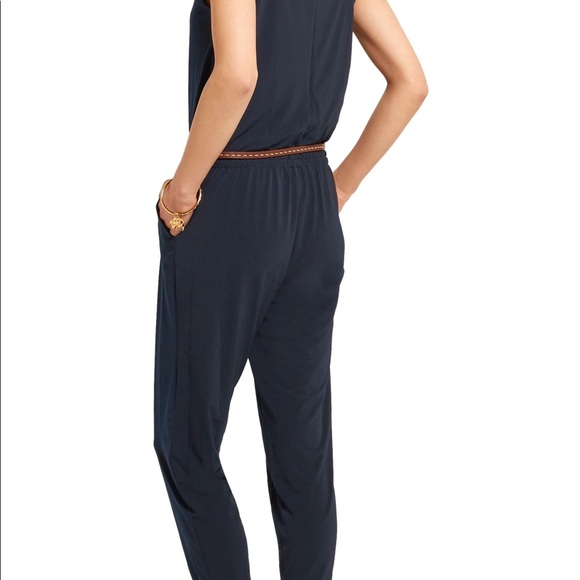 Michael Kors Navy Blue satin jersey Jumpsuit - Picture 3 of 5